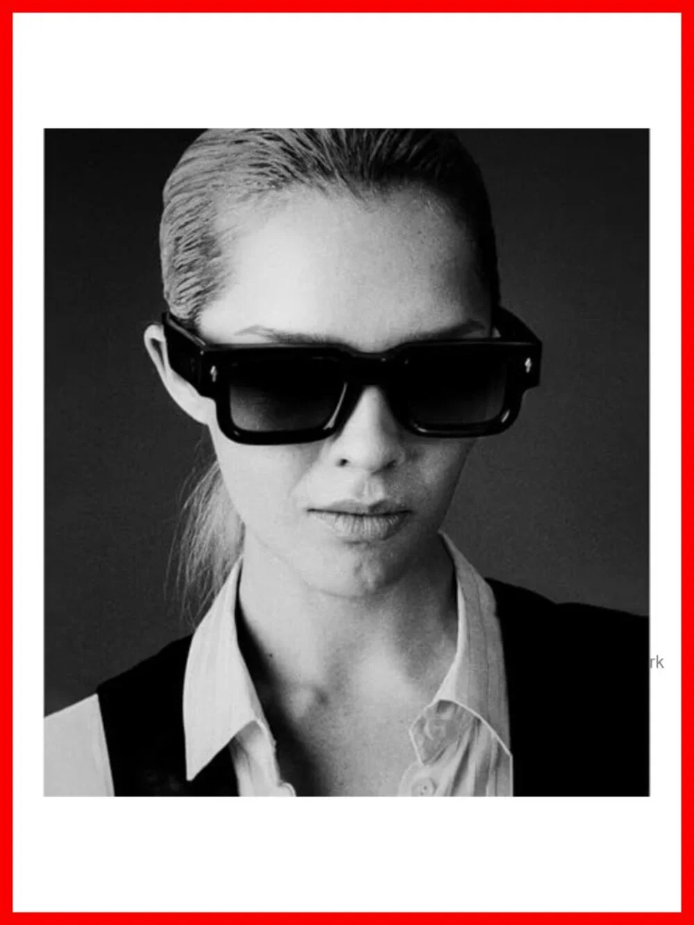 Thick Rectangle Sunglasses Chunky Square Shades Retro 90s UV400